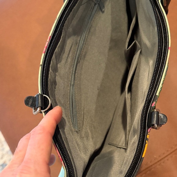 Artistic Black and Multicolor Women's Satchel - Picture 2 of 3